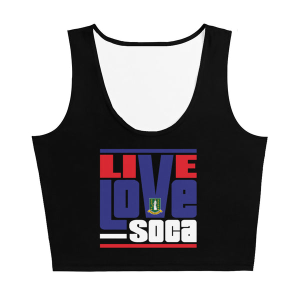 British Virgin Islands - Islands Edition Black Crop Tank Top - Fitted - Live Love Soca Clothing & Accessories