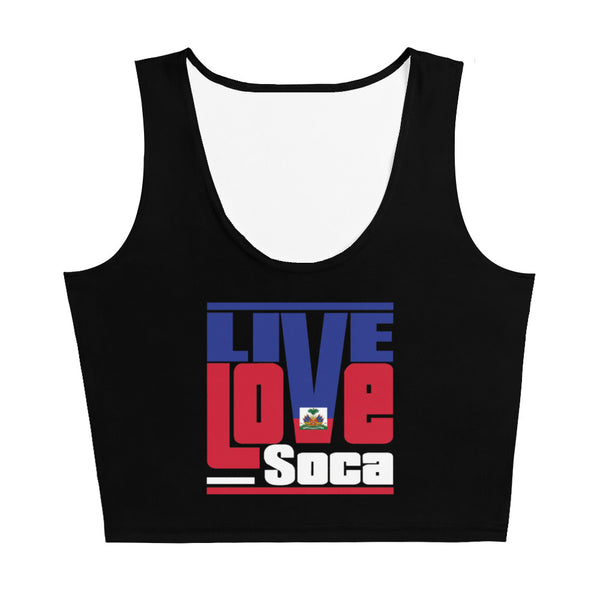 Haiti Islands Edition Black Crop Tank Top - Fitted - Live Love Soca Clothing & Accessories