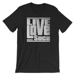 Silver Mens Black T-Shirt - Regular Fit - Live Love Soca Clothing & Accessories