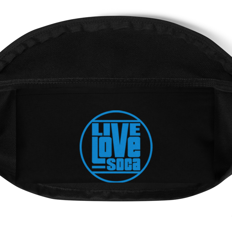 Soca Is Life Black - Blue Waist bag - Live Love Soca Clothing & Accessories