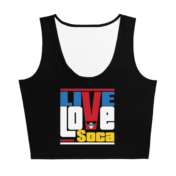 Saint Lucia Islands Edition Black Crop Tank Top - Fitted - Live Love Soca Clothing & Accessories
