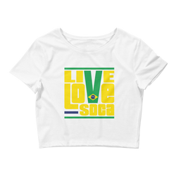 Brazil South America Edition Womens Crop Tee - Live Love Soca Clothing & Accessories