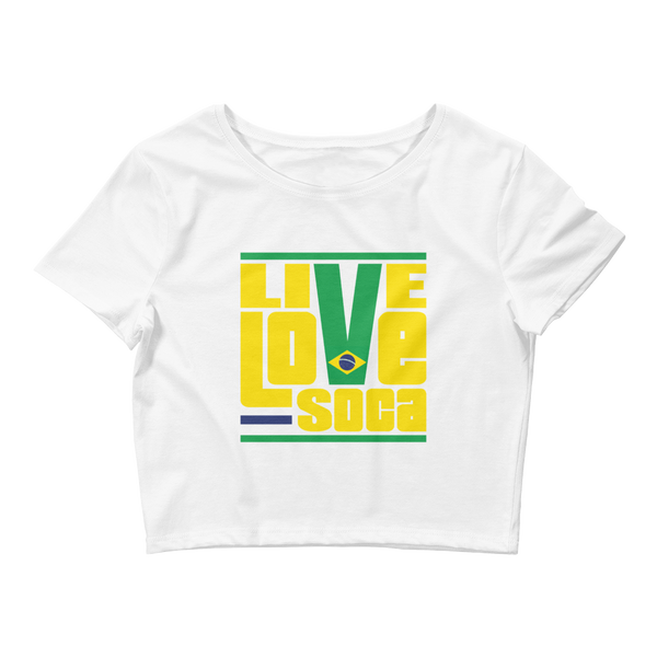 Brazil South America Edition Womens Crop Tee - Live Love Soca Clothing & Accessories