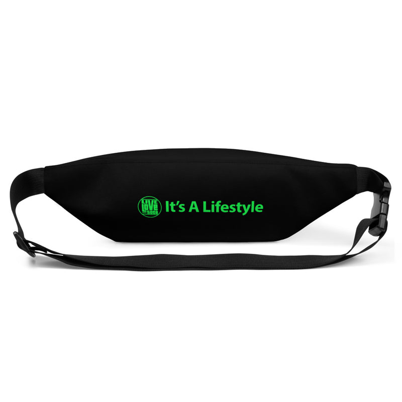 Soca Is Life Black- Lime Green Waist bag - Live Love Soca Clothing & Accessories
