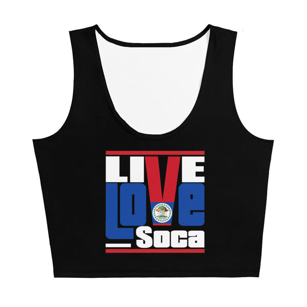 Belize Islands Edition Black Crop Tank Top - Fitted - Live Love Soca Clothing & Accessories