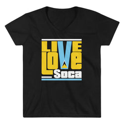 Saint Lucia Islands Edition Womens V-Neck T-Shirt - Live Love Soca Clothing & Accessories