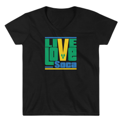 Saint Vincent Islands Edition Womens V-Neck T-Shirt - Live Love Soca Clothing & Accessories