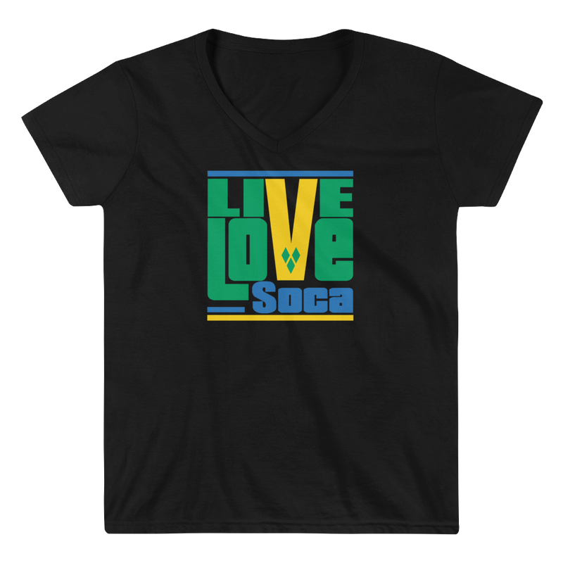 Saint Vincent Islands Edition Womens V-Neck T-Shirt - Live Love Soca Clothing & Accessories