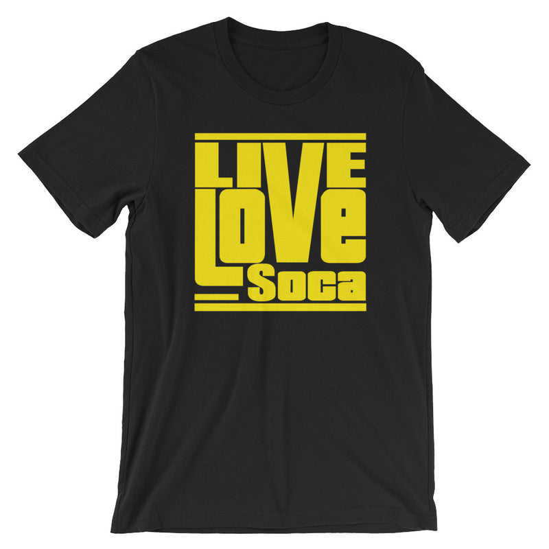Black Edition Mens T-Shirt - Yellow Print - Regular Fit - Live Love Soca Clothing & Accessories
