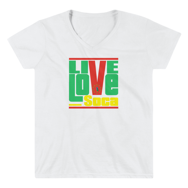 Dominica Islands Edition Womens V-Neck T-Shirt - Live Love Soca Clothing & Accessories