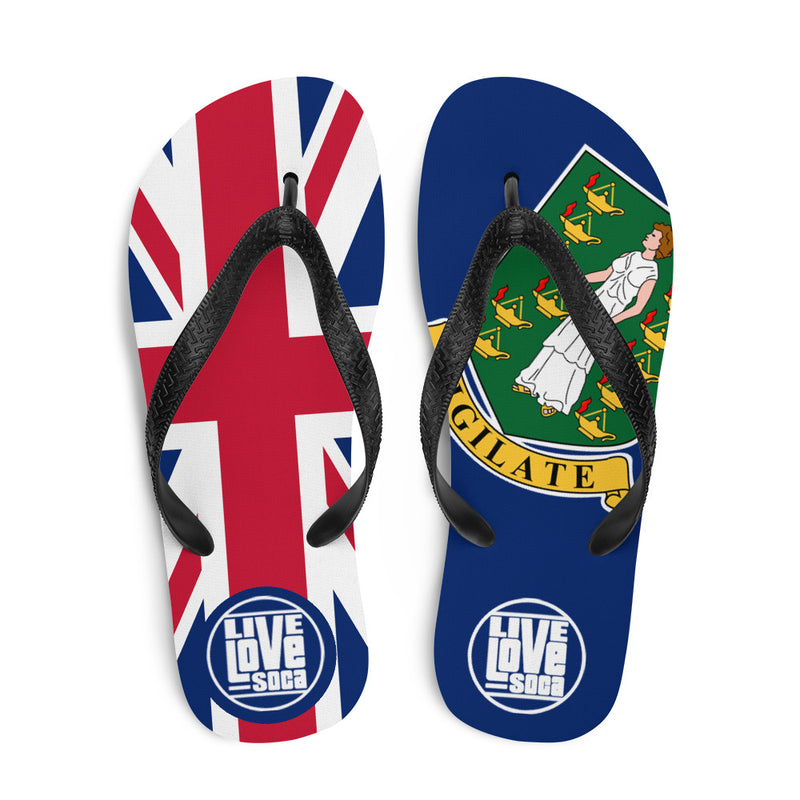 Island British Virgin Island Flip Flops - Live Love Soca Clothing & Accessories