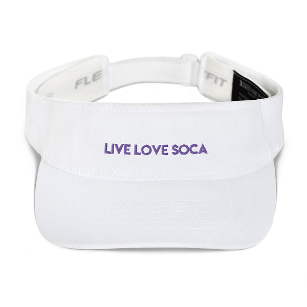 LIVE LOVE SOCA White Embroidered Visor - Live Love Soca Clothing & Accessories