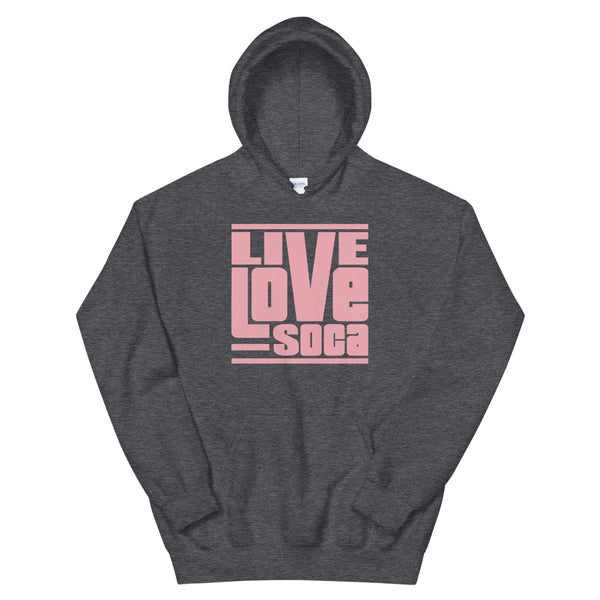 Grey - Pink  Womens Hoodie - Live Love Soca Clothing & Accessories