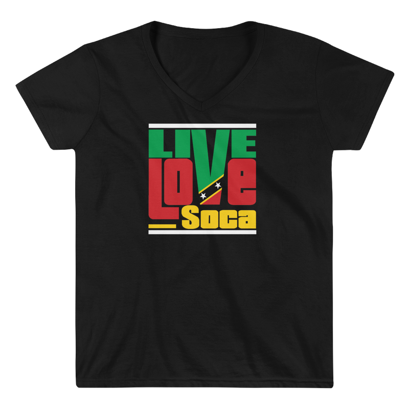 Saint Kitts Islands Edition Womens V-Neck T-Shirt - Live Love Soca Clothing & Accessories