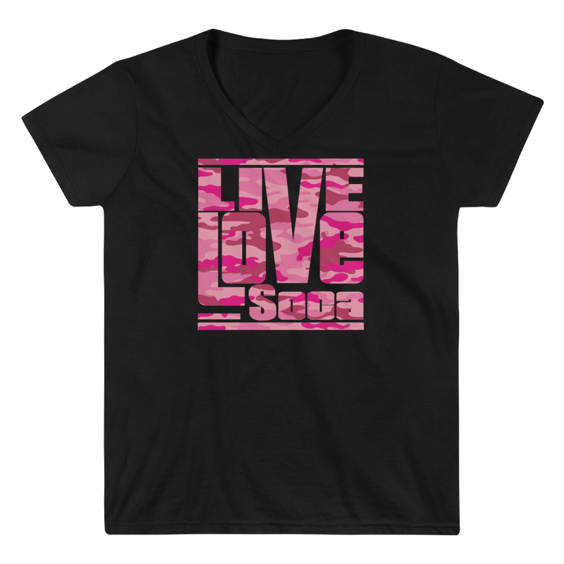 Black - Pink Army Womens T- Shirt - Live Love Soca Clothing & Accessories