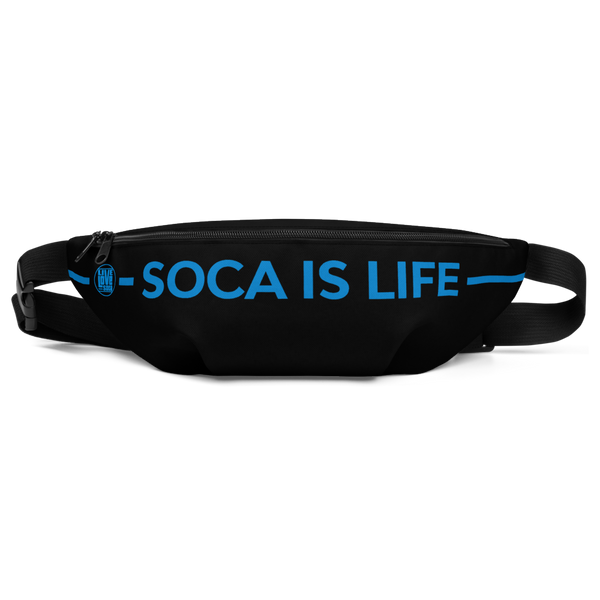 Soca Is Life Black - Blue Waist bag - Live Love Soca Clothing & Accessories