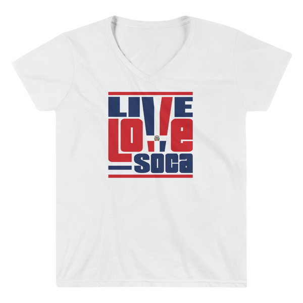 Dominica Republic Islands Edition Womens V-Neck T-Shirt - Live Love Soca Clothing & Accessories