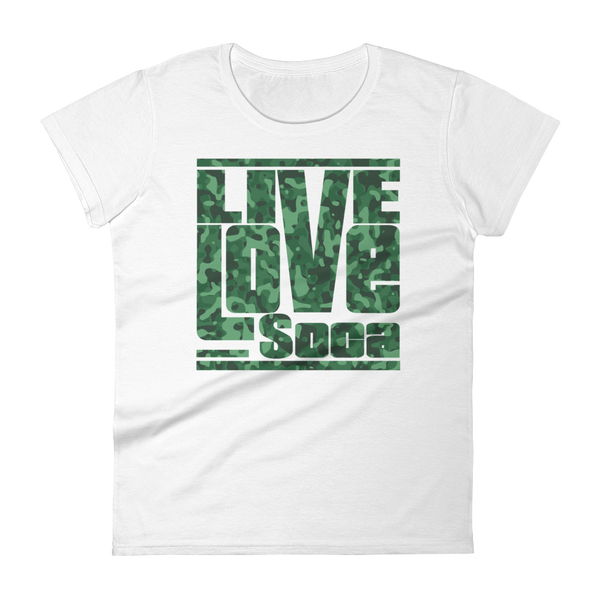 White Army Womens T-Shirt - Live Love Soca Clothing & Accessories