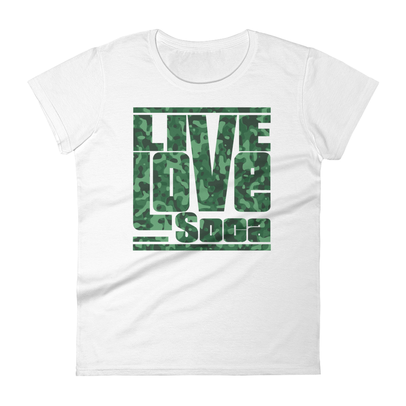 White Army Womens T-Shirt - Live Love Soca Clothing & Accessories