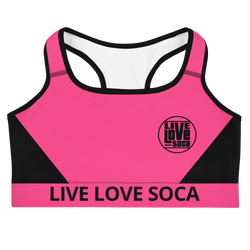 Neon Active Pink Sports bra - Live Love Soca Clothing & Accessories