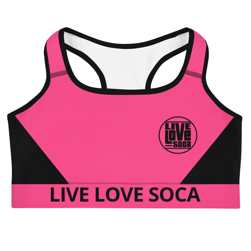 Neon Active Pink Sports bra - Live Love Soca Clothing & Accessories