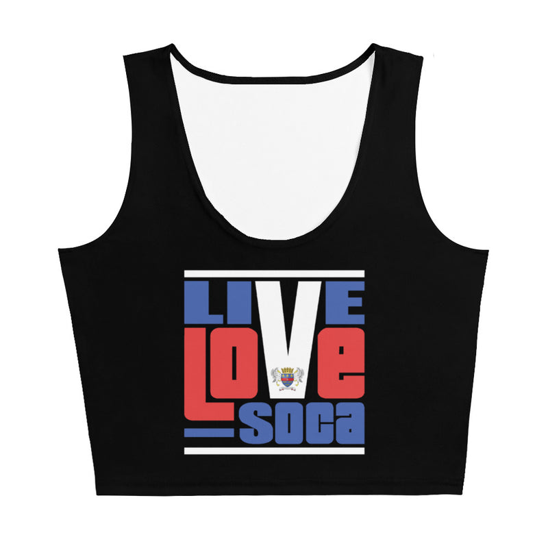 Saint Barthelemy Islands Edition Black Crop Tank Top - Fitted - Live Love Soca Clothing & Accessories