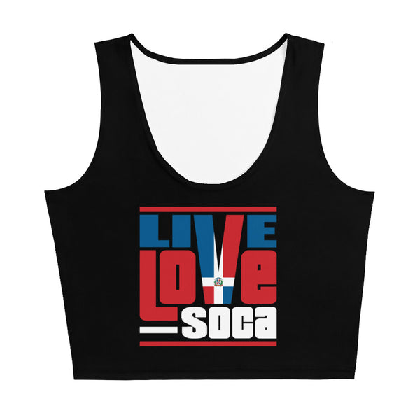 Dominica Republic Islands Edition Black Crop Tank Top - Fitted - Live Love Soca Clothing & Accessories