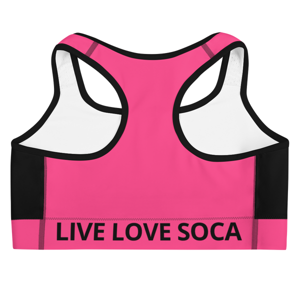 Neon Active Pink Sports bra - Live Love Soca Clothing & Accessories