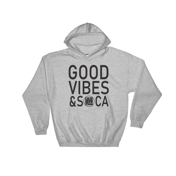 Good Vibes & Soca Grey Mens Hoodie - Live Love Soca Clothing & Accessories