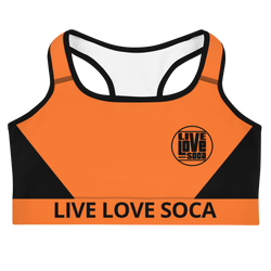 Neon Active Orange Sports Bra - Live Love Soca Clothing & Accessories