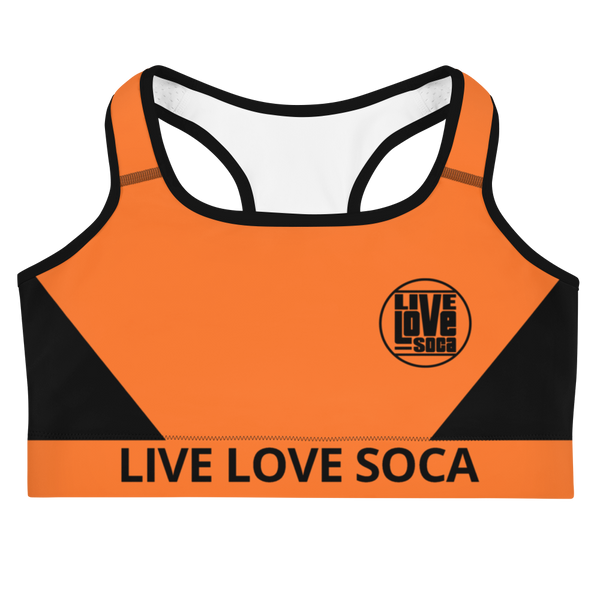Neon Active Orange Sports Bra - Live Love Soca Clothing & Accessories