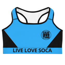 Neon Active Blue Sports Bra - Live Love Soca Clothing & Accessories