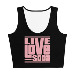 Pink - Black Crop Tank Top - Fitted - Live Love Soca Clothing & Accessories