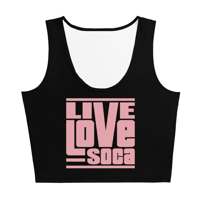 Pink - Black Crop Tank Top - Fitted - Live Love Soca Clothing & Accessories