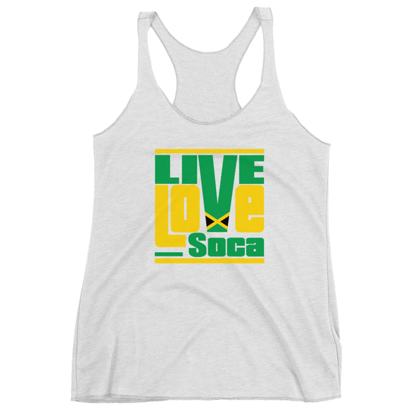 Jamaica Islands Edition Womens White Tank Top - Live Love Soca Clothing & Accessories