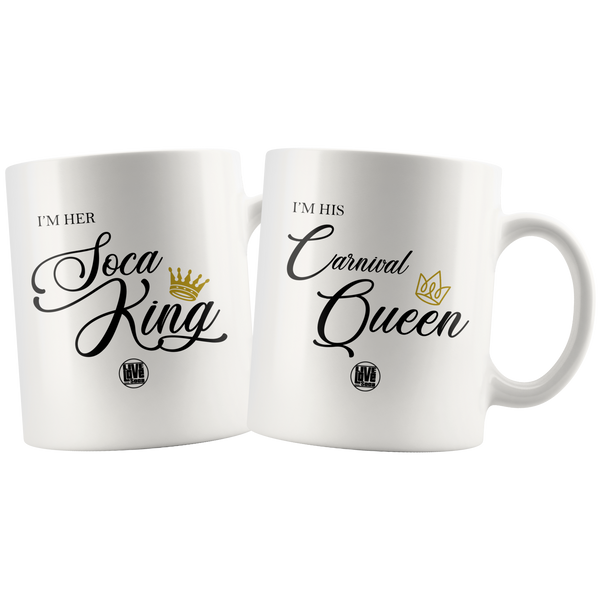 HIS & HERS - CARNIVAL QUEEN & SOCA KING MUG (Designed By LLS & ICQ) - Live Love Soca Clothing & Accessories