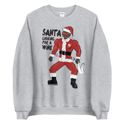 Santa Looking For A Wine Christmas Sweater