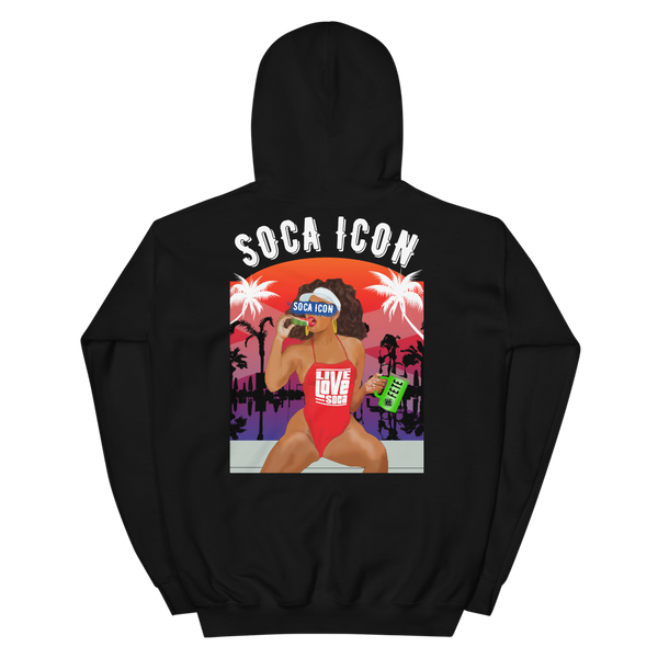 Endless Summer 21 Soca Icon Watermelon Mens Black Hoodie