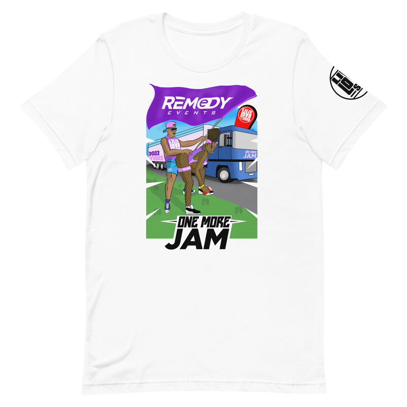 One More Jam Combo - White T-Shirt + 1x Standard OMJ Ticket