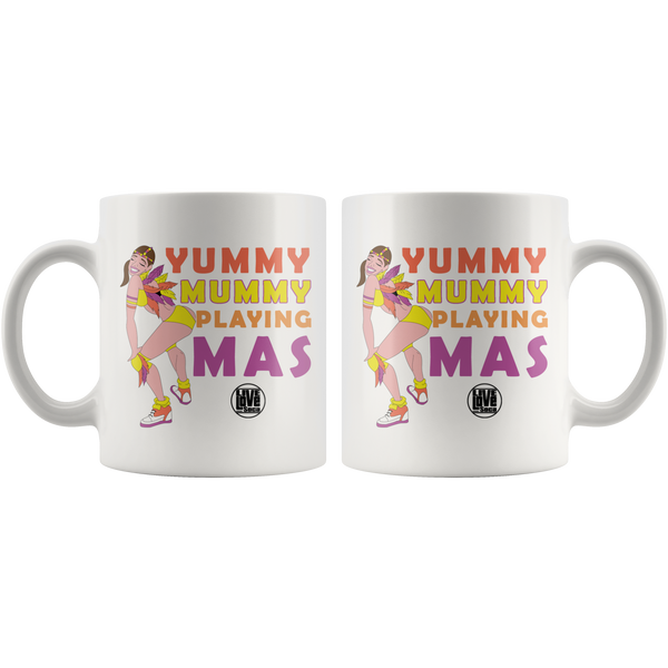 YUMMY MUMMY PLAYING MAS MUG (Designed By Live Love Soca) - Live Love Soca Clothing & Accessories